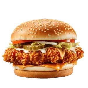 Crispy chicken burger